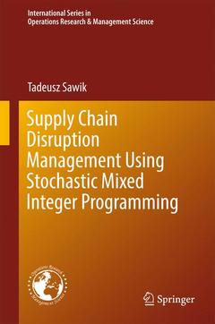 Couverture de l’ouvrage Supply Chain Disruption Management Using Stochastic Mixed Integer Programming