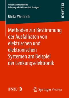 Couverture de l’ouvrage Methoden zur Bestimmung der Ausfallraten von elektrischen und elektronischen Systemen am Beispiel der Lenkungselektronik