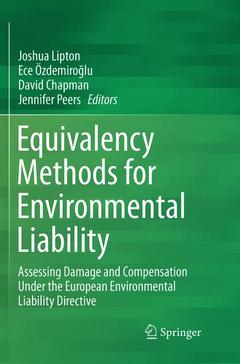 Couverture de l’ouvrage Equivalency Methods for Environmental Liability