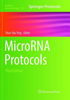 Couverture de l’ouvrage MicroRNA Protocols 
