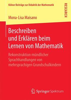 Couverture de l’ouvrage Beschreiben und Erklären beim Lernen von Mathematik