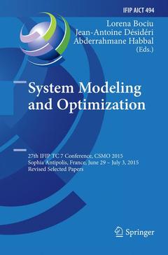 Cover of the book System Modeling and Optimization