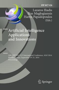 Couverture de l’ouvrage Artificial Intelligence Applications and Innovations