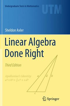 Couverture de l’ouvrage Linear Algebra Done Right