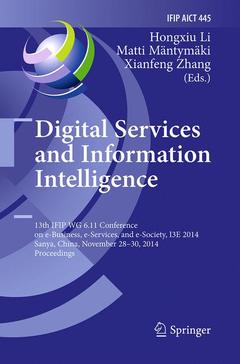 Couverture de l’ouvrage Digital Services and Information Intelligence