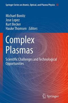 Couverture de l’ouvrage Complex Plasmas