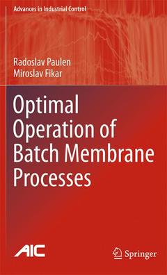 Cover of the book Optimal Operation of Batch Membrane Processes