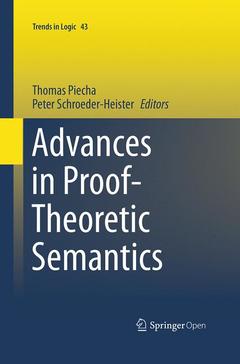 Couverture de l’ouvrage Advances in Proof-Theoretic Semantics