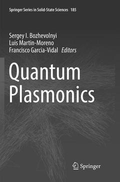 Couverture de l’ouvrage Quantum Plasmonics