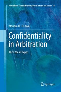 Couverture de l’ouvrage Confidentiality in Arbitration
