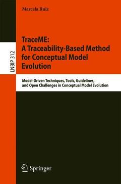 Couverture de l’ouvrage TraceME: A Traceability-Based Method for Conceptual Model Evolution 