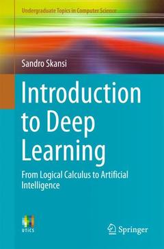 Couverture de l’ouvrage Introduction to Deep Learning