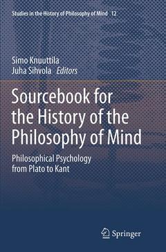 Couverture de l’ouvrage Sourcebook for the History of the Philosophy of Mind