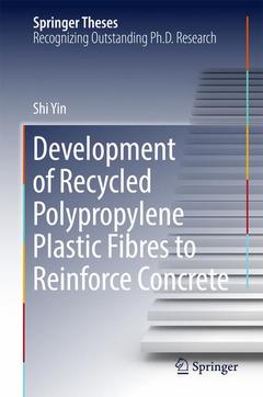 Couverture de l’ouvrage Development of Recycled Polypropylene Plastic Fibres to Reinforce Concrete