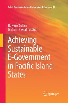 Couverture de l’ouvrage Achieving Sustainable E-Government in Pacific Island States