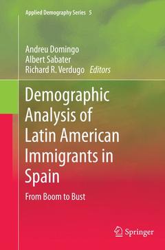 Couverture de l’ouvrage Demographic Analysis of Latin American Immigrants in Spain