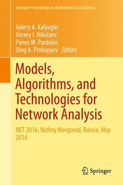 Couverture de l’ouvrage Models, Algorithms, and Technologies for Network Analysis