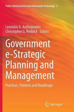 Couverture de l’ouvrage Government e-Strategic Planning and Management