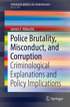 Couverture de l’ouvrage Police Brutality, Misconduct, and Corruption 