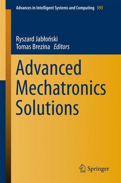 Couverture de l’ouvrage Advanced Mechatronics Solutions