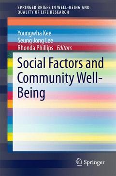 Couverture de l’ouvrage Social Factors and Community Well-Being