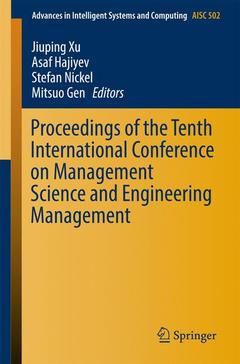 Couverture de l’ouvrage Proceedings of the Tenth International Conference on Management Science and Engineering Management