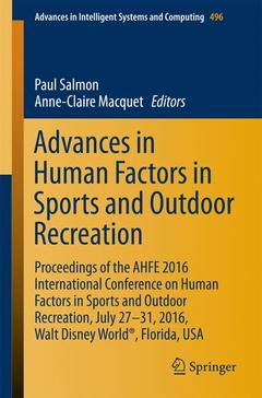 Cover of the book Advances in Human Factors in Sports and Outdoor Recreation