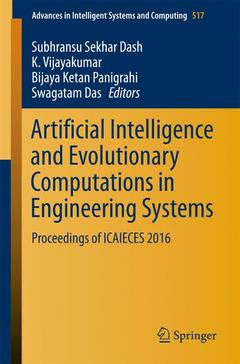 Couverture de l’ouvrage Artificial Intelligence and Evolutionary Computations in Engineering Systems