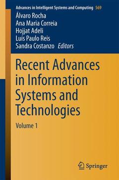 Couverture de l’ouvrage Recent Advances in Information Systems and Technologies