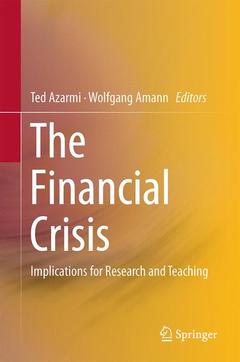 Couverture de l’ouvrage The Financial Crisis