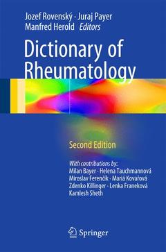Couverture de l’ouvrage Dictionary of Rheumatology