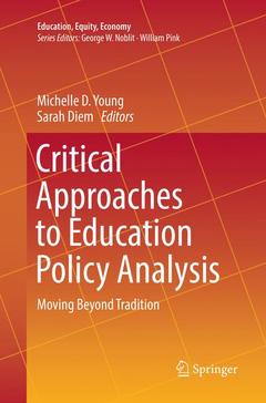 Couverture de l’ouvrage Critical Approaches to Education Policy Analysis