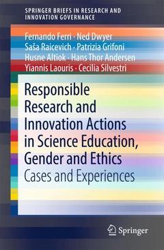 Couverture de l’ouvrage Responsible Research and Innovation Actions in Science Education, Gender and Ethics