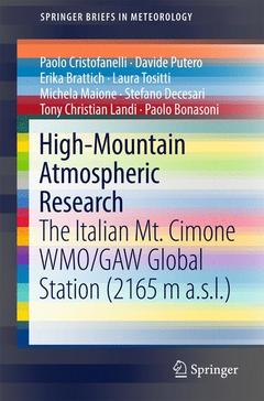 Couverture de l’ouvrage High-Mountain Atmospheric Research