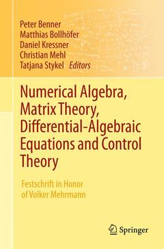 Couverture de l’ouvrage Numerical Algebra, Matrix Theory, Differential-Algebraic Equations and Control Theory