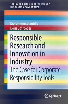 Couverture de l’ouvrage Responsible Research and Innovation in Industry