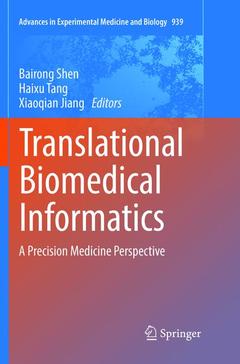 Couverture de l’ouvrage Translational Biomedical Informatics