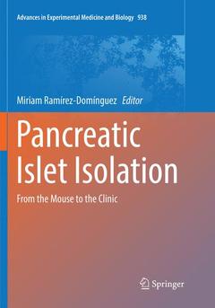 Couverture de l’ouvrage Pancreatic Islet Isolation