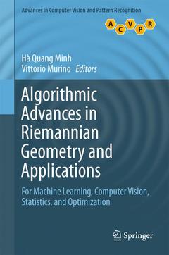 Couverture de l’ouvrage Algorithmic Advances in Riemannian Geometry and Applications