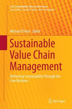 Cover of the book Sustainable Value Chain Management