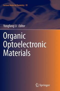 Couverture de l’ouvrage Organic Optoelectronic Materials