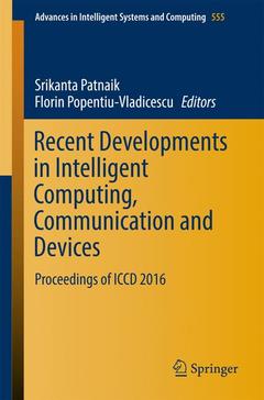 Cover of the book Recent Developments in Intelligent Computing, Communication and Devices