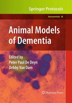 Couverture de l’ouvrage Animal Models of Dementia