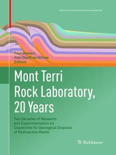 Couverture de l’ouvrage Mont Terri Rock Laboratory, 20 Years