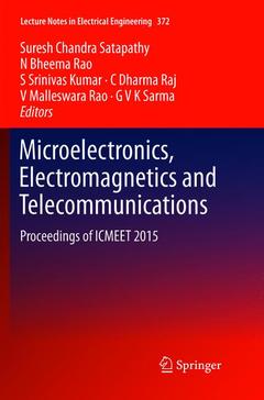 Cover of the book Microelectronics, Electromagnetics and Telecommunications