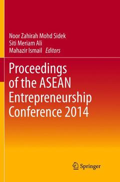 Couverture de l’ouvrage Proceedings of the ASEAN Entrepreneurship Conference 2014