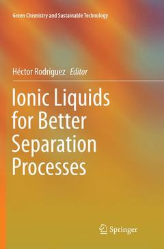Couverture de l’ouvrage Ionic Liquids for Better Separation Processes