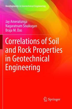 Couverture de l’ouvrage Correlations of Soil and Rock Properties in Geotechnical Engineering