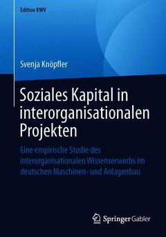 Couverture de l’ouvrage Soziales Kapital in interorganisationalen Projekten
