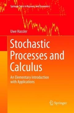 Couverture de l’ouvrage Stochastic Processes and Calculus